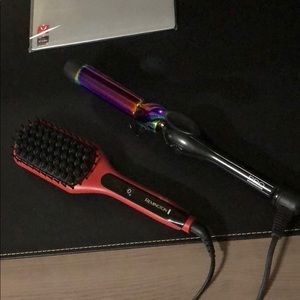 Curling Iron and Straightening brush